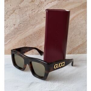 NEW Gucci GG1772S Havana Brown Gold Mirror Sunglasses $680